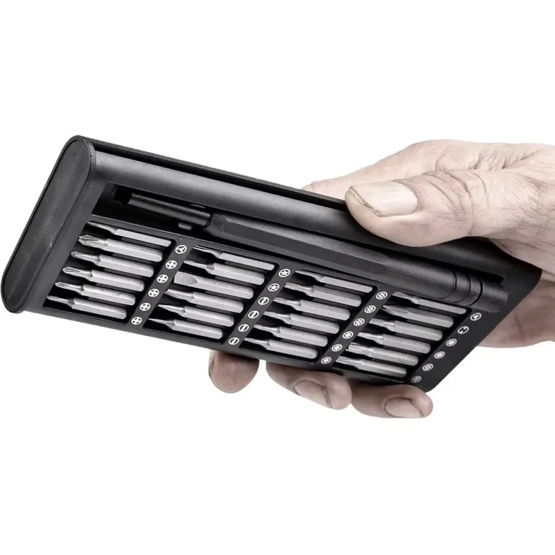 25 in 1 자석식 정밀 드라이버 세트(24비트 포함), 휴대폰, PC, 카메라용 미니 포켓 수리 도구 키트