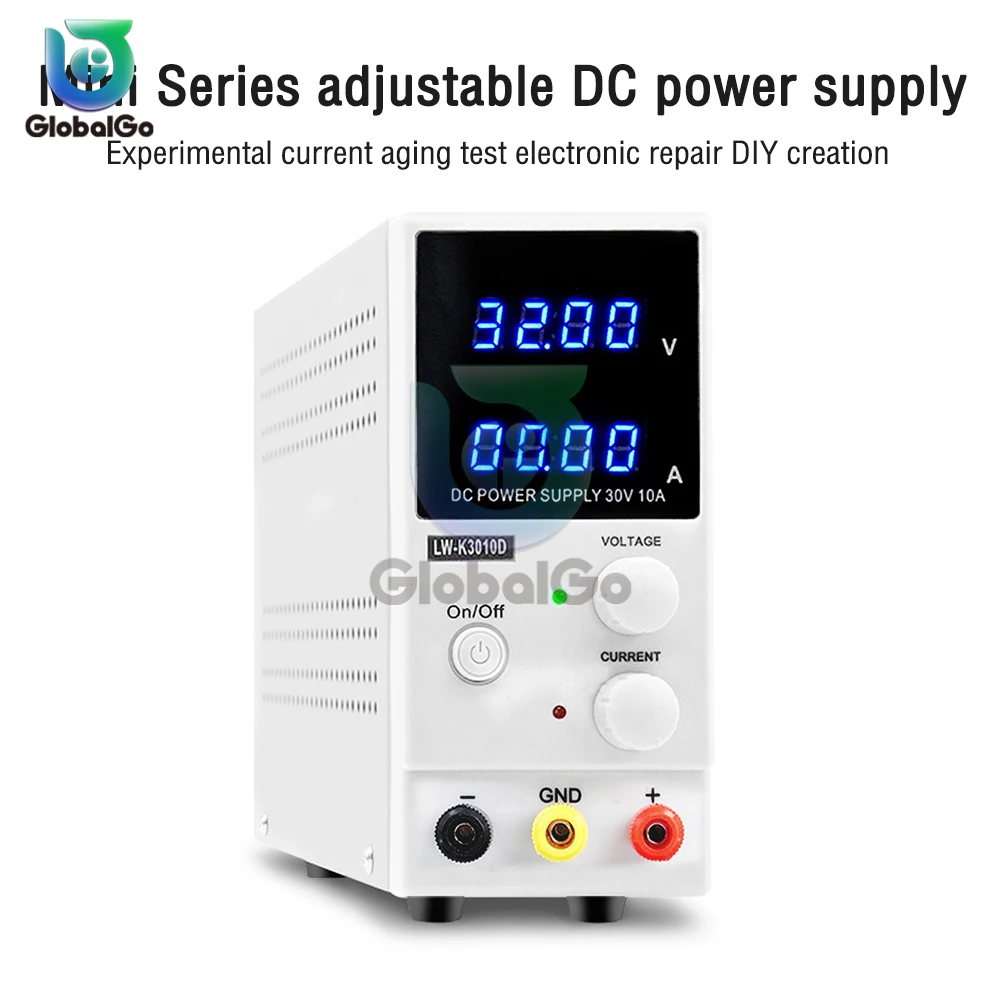 

LW-K3010D 30V 10A DC Power Supply 4 Digit Display Adjustable Mini Switching Regulator Laboratory Power Supply USB Charging