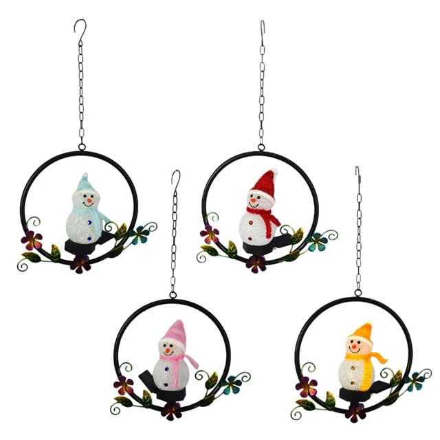 Led Napenergiával Működő Kerti Fényes Hóember Formája Vízbiztos Kültéri Függő Esküvői Party Tündér Fények Dekorációk