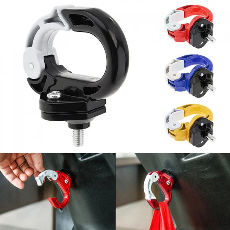 1PC Motorcycle Luggage Helmet Double Hook Aluminum Alloy Mount Holder Hook Hanger With Screw