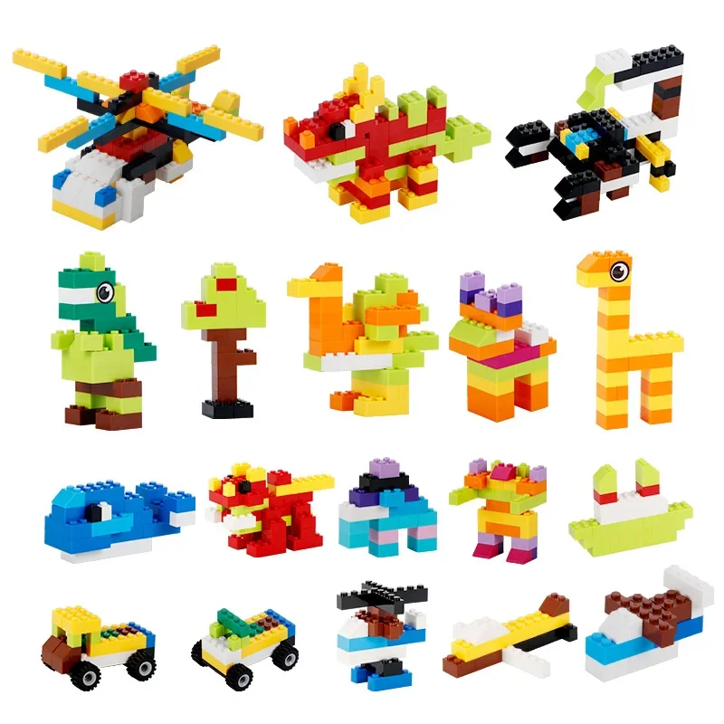 Random DIY Creative Building Blocks Bulk Set Urban Classic Building Blocks Assembled Birthday Gift Children's Educational Toys - 5