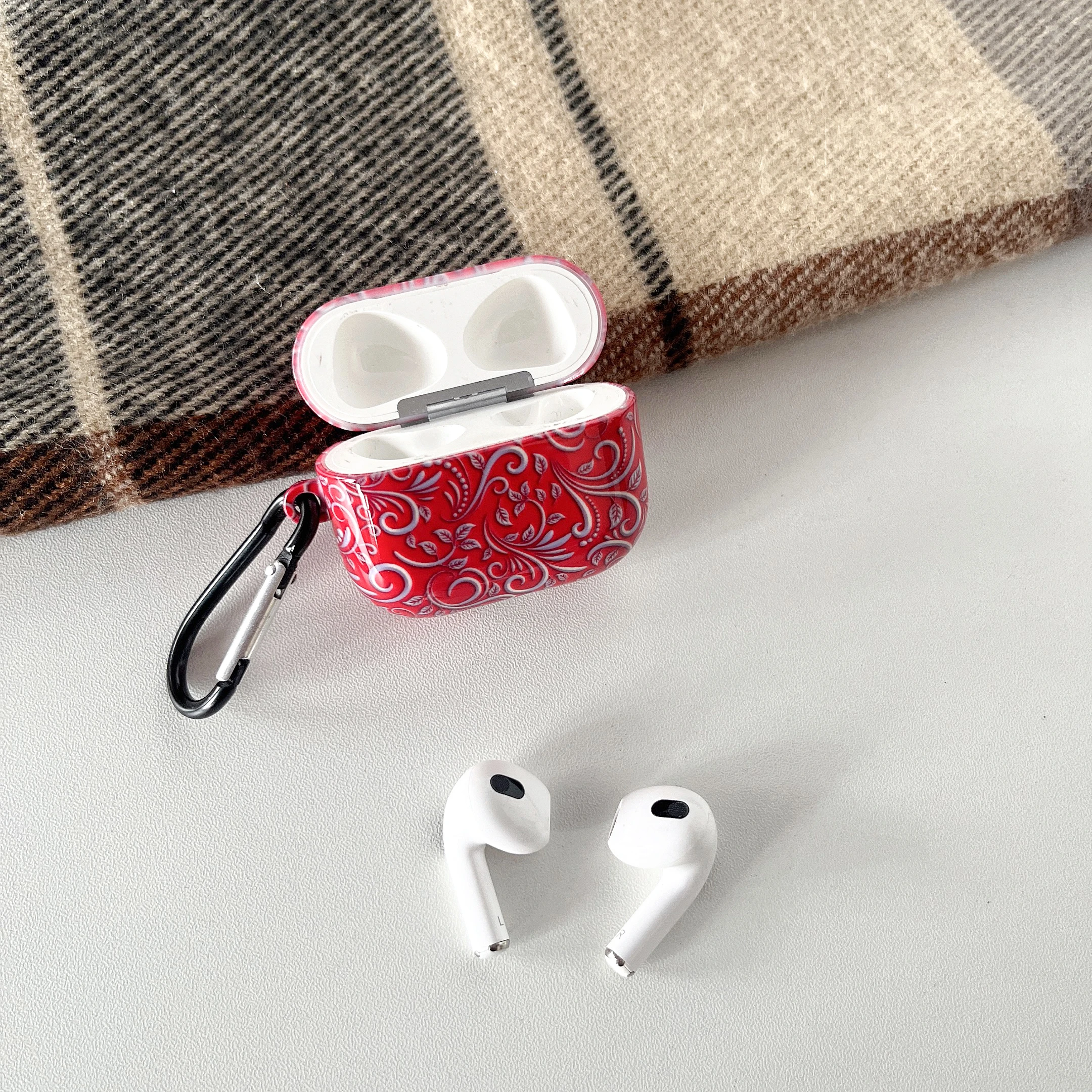 Red Line Pattern Case for AirPods