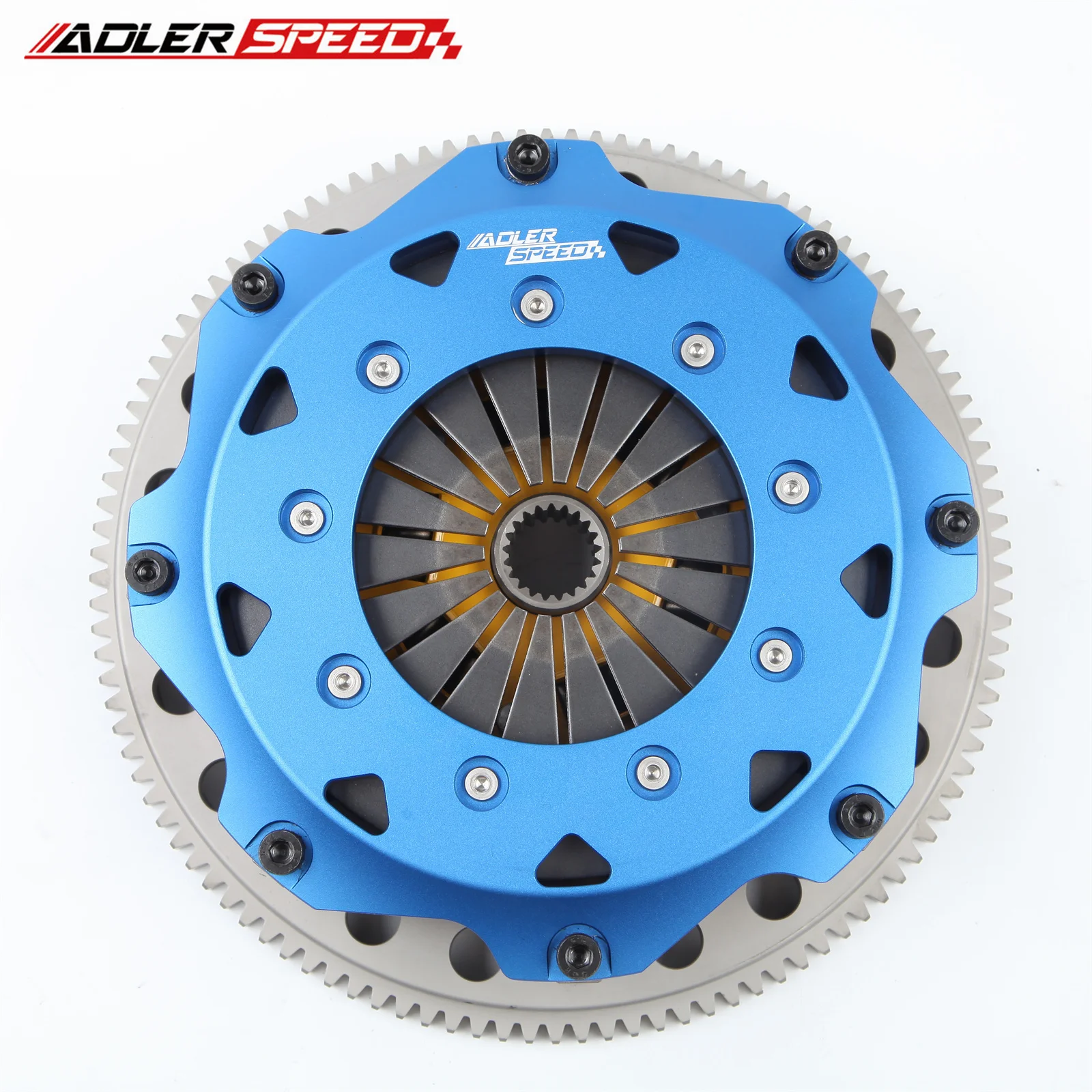 ADLERSPEED 8.5인치(215mm) 스프링 클러치 레이싱 트윈 디스크 클러치 키트 (토요타 1JZ 2JZ R154 푸시 타입)