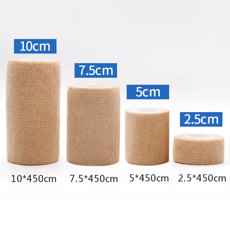1 Roll Self-adhesive Bandages Elestic Nonwovens First Aid  Wound Dressing Tape Sports Protection Bandages 4 Specification 2