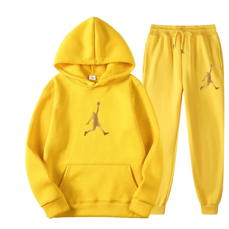 thumbnail image 1 of Conjunto de 2 piezas de otoño con estampado de letras, sudaderas con capucha de marca de tendencia para hombre y mujer, sudaderas con capucha y tops de forro polar, jersey de alta calidad, traje de hi, 1 of 5