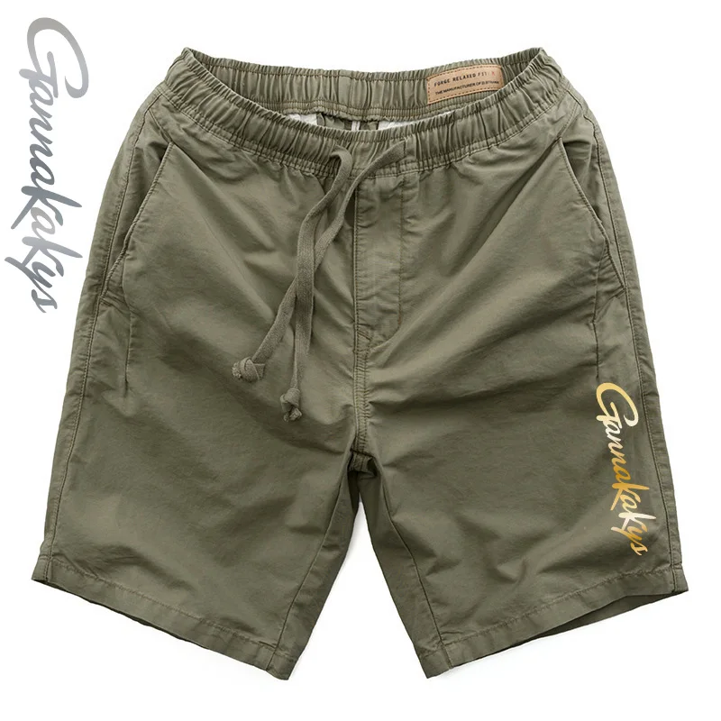 Outdoor Fishing Pants Men's Summer Lightweight Drawstring Solid Color Breathable Sports Shorts Beach Men's Shorts