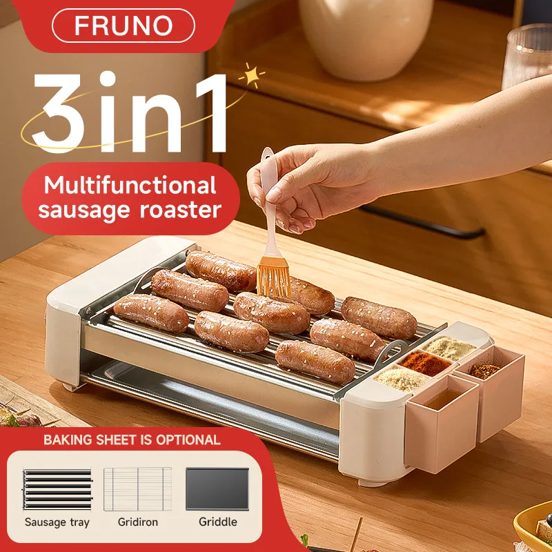 YR Home small hot dog machine dormitory multi-functional sausage grill fully automatic breakfast sausage grill 2