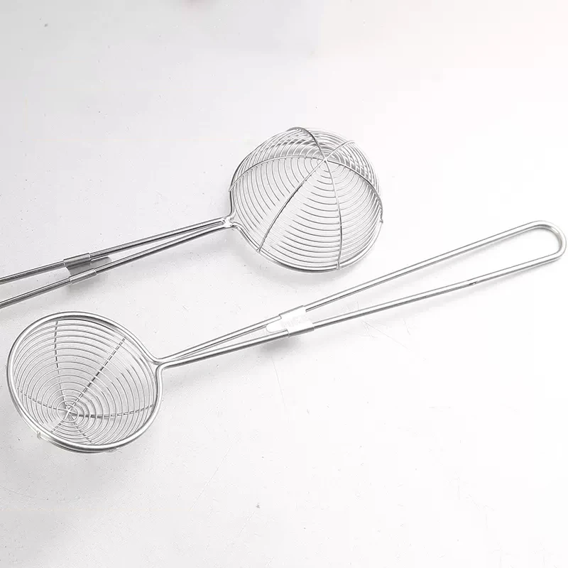 304 스테인리스 스틸 냄비 필터 스쿠프, 미트볼 타코야키 여과기 스푼, 미니 메쉬 스키머 래들 샵 주방 용품 