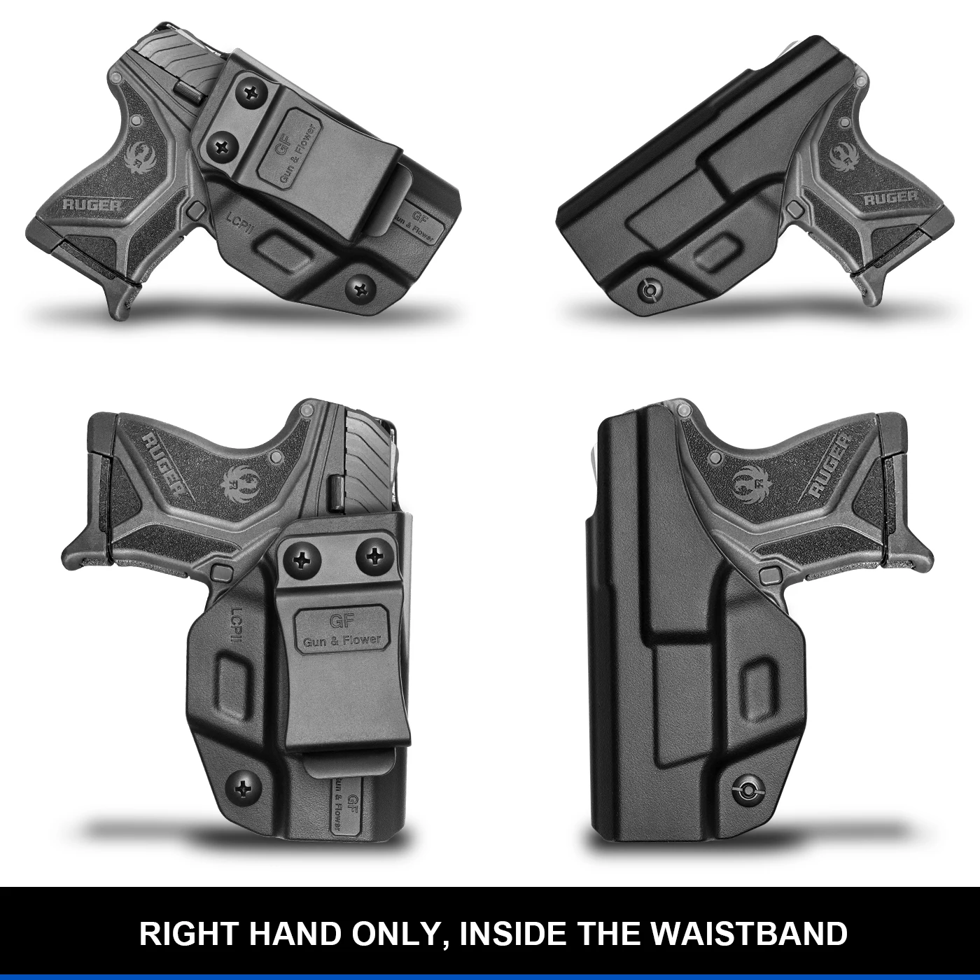 IWB Holster Compatible with Ruger LCP 2 / LCP II Fast Draw Polymer Right Hand Tactical Bags for Men and Women 3