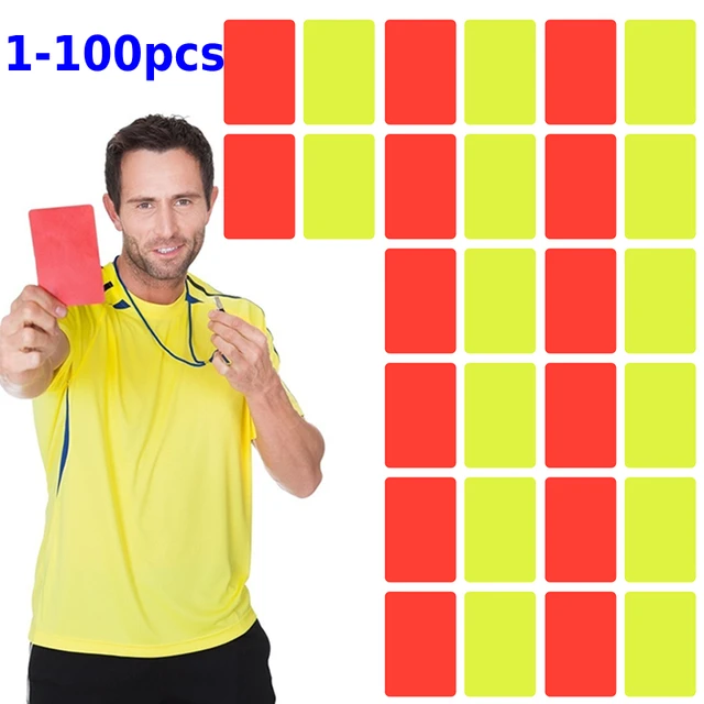 2-100pcs Red Yellow Card Multi-function 3.2x4.3Inch Soccer Referee Red Cards for Football Match Training Referee Accessories Hot 2-100pcs Red Yellow Card Multi-function 3.2x4.3Inch Soccer Referee Red Cards for Football Match Training Referee Accessories Hot