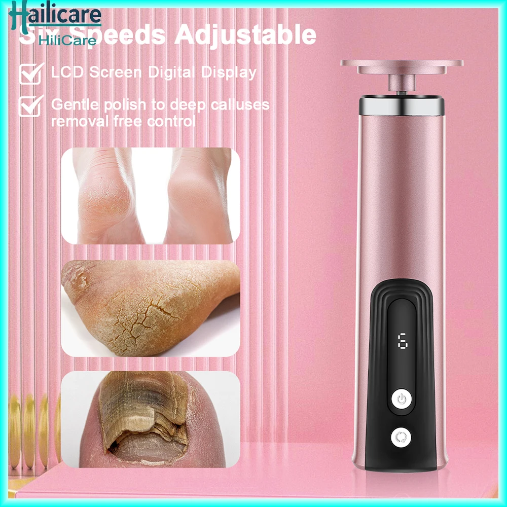 2-in-1 Electric Callus Remover Care Electronic Foot Grinder & Replacement Sandpaper Dead Skin Pedicure Tool_voghion.com