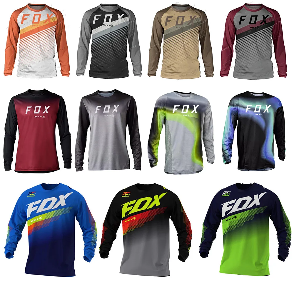 

BAT FOX Downhill Jerseys Offroad DH Jersey Mountain Bike T-Shirt Motocross Sportwear Clothing Maillot Ciclismo Hombre