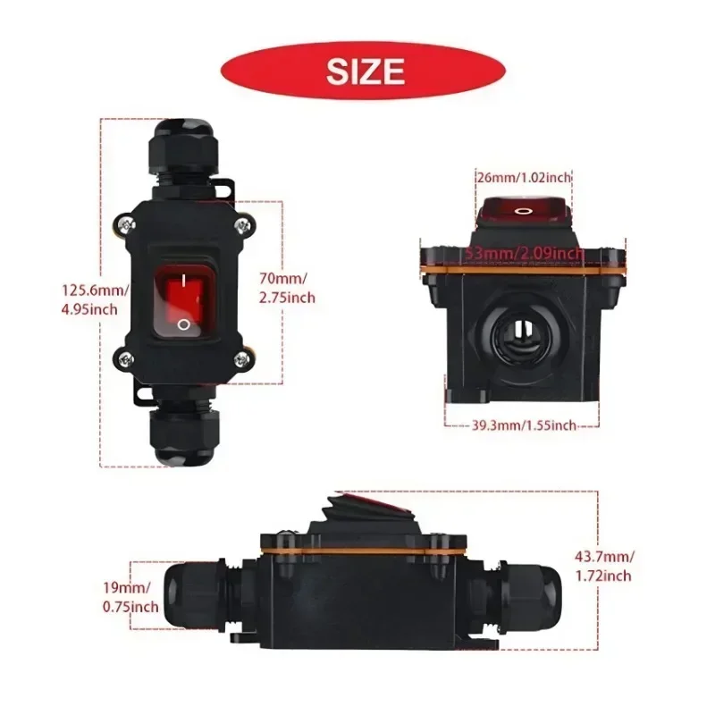 Heavy-Duty Waterproof Switch with Dual Settings, IP65 Rated