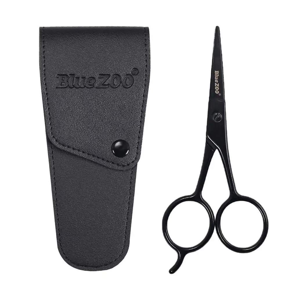 Stainless Steel Barber Beard Beauty Mustache Eyebrow Nose Trimming Scissor Clippers Grooming Styling Tool 3