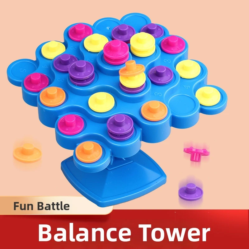 Interactive Balance Tower Stacking Game - Educational Tabletop Toy