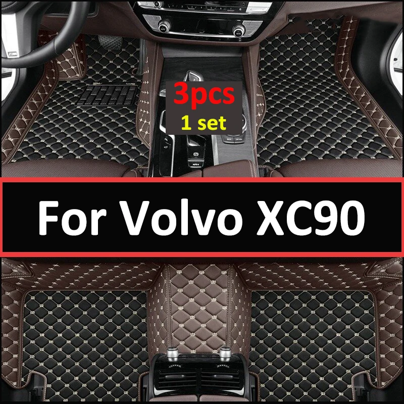 

Автомобильные коврики для Volvo XC90, MK1, 5 мест, 2002 ~ 2014, кожаный ковер, детали интерьера автомобиля, коврик для защиты от грязи, автомобильные аксессуары