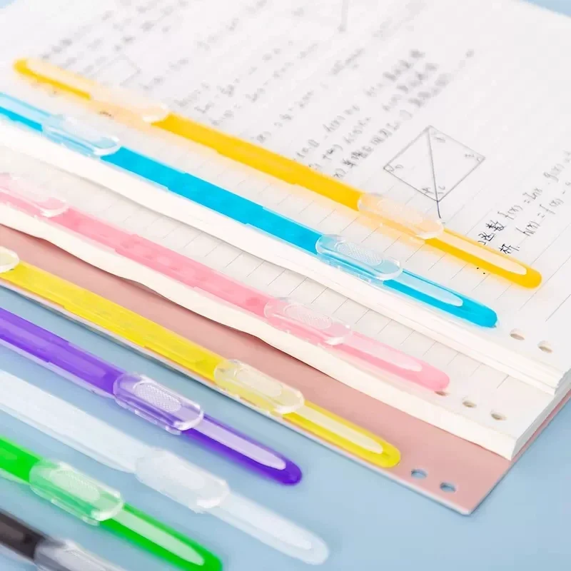 캔디 바인딩 클립 스트립 느슨한 잎 패스너, 카와이 DIY 앨범 A4 용지 파일 폴더 클립, 노트북 바인딩 액세서리, 5 개