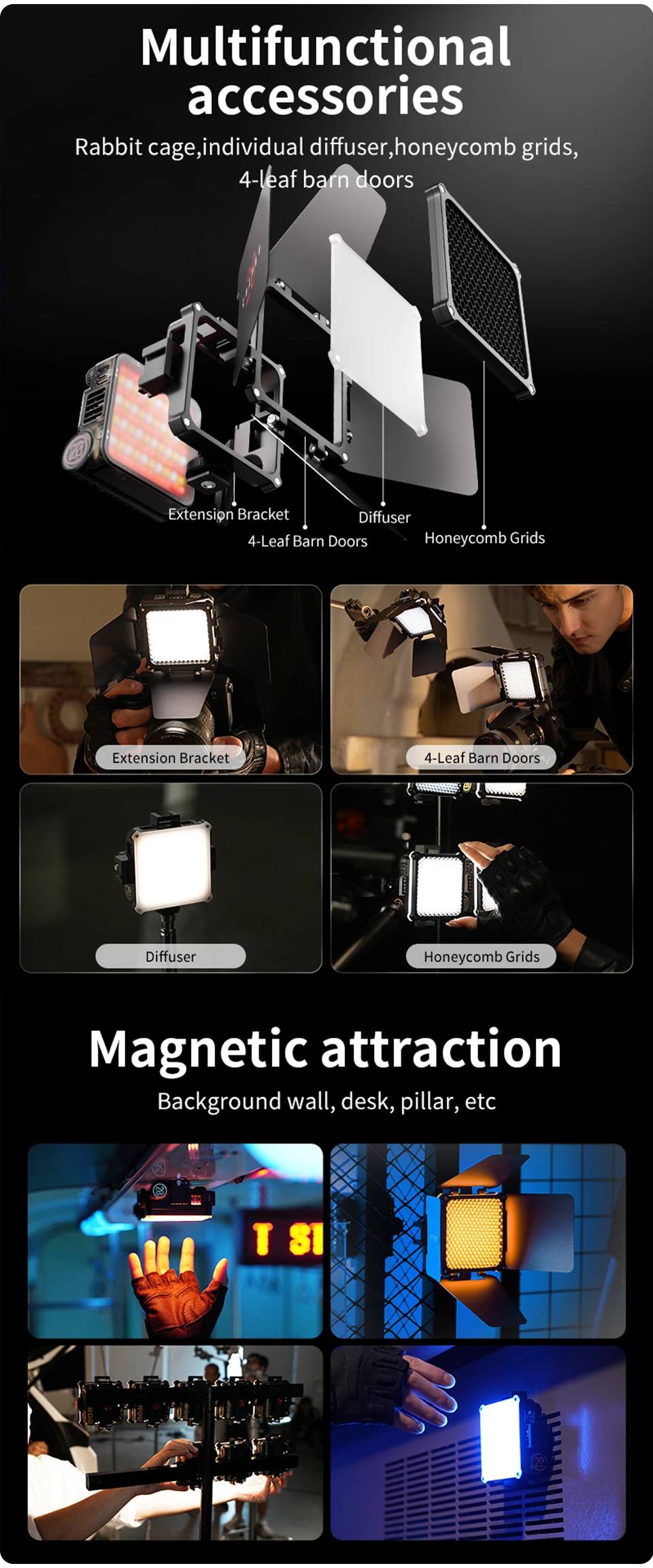 FIVERAY M20C RGB 20W M20 LED Video Light 2500K-10000K Photography Lights Fill La