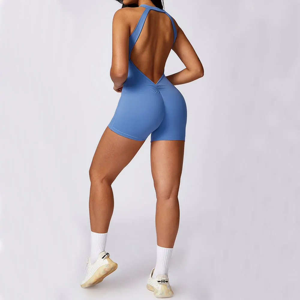 

Women's Yoga Jumpsuits One Piece Workout Sleeveless Rompers Backless Sportswear Gym Clothes Running Fitness Bodysuit Yoga Suit