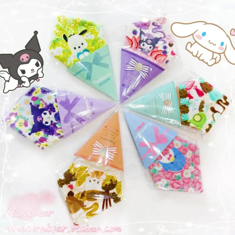 

Japan Sanrio Handkerchief Square Towel Wash Face Wipe Sweat Gift Set Pochacco Cinnamoroll Tuxedosam Cute Cotton 22Cm Towel Toys