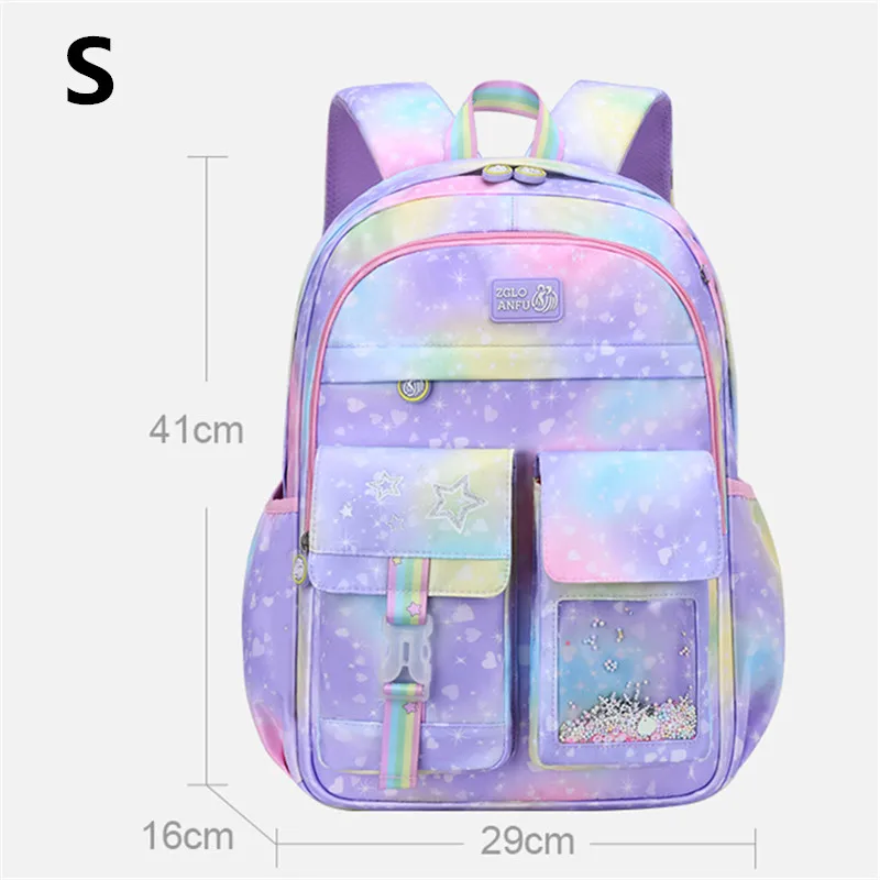 Children School Bags For Girls Kids Satchel Primary Orthopedic School Backpacks Princess Backpack Schoolbag knapsack Sac Mochila 5