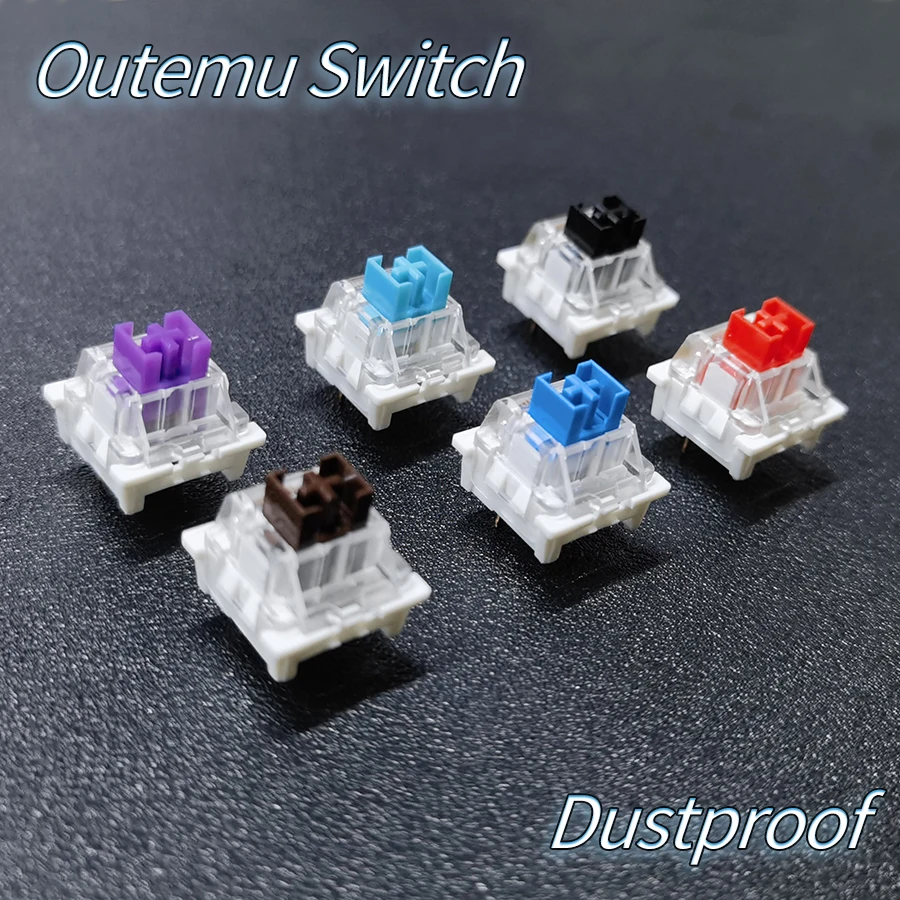 Interruttore Outemu Antipolvere Per Asse Tastiera Meccanico Giocatore Blu Rosso Marrone Rgb 3Pin Interruttori Mx Tattili Clicky Lineari Asse Di Gioco