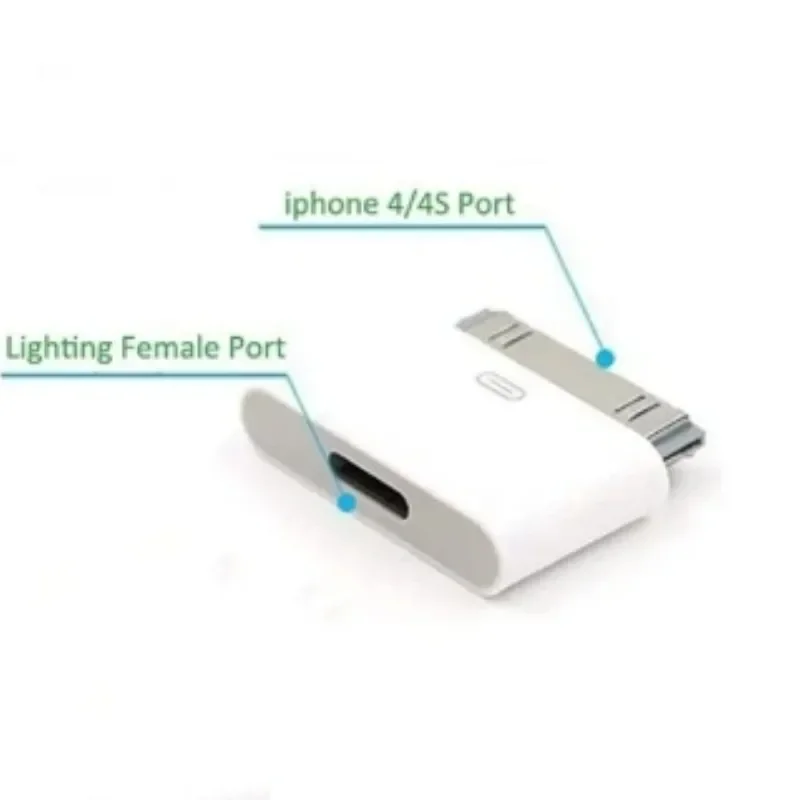 30핀 어댑터 8핀 남성용 조명-30핀 여성용 충전 동기화 컨버터 (아이폰 4, 4S, 아이패드 2, 3, 아이팟 터치용 충전기 액세서리)