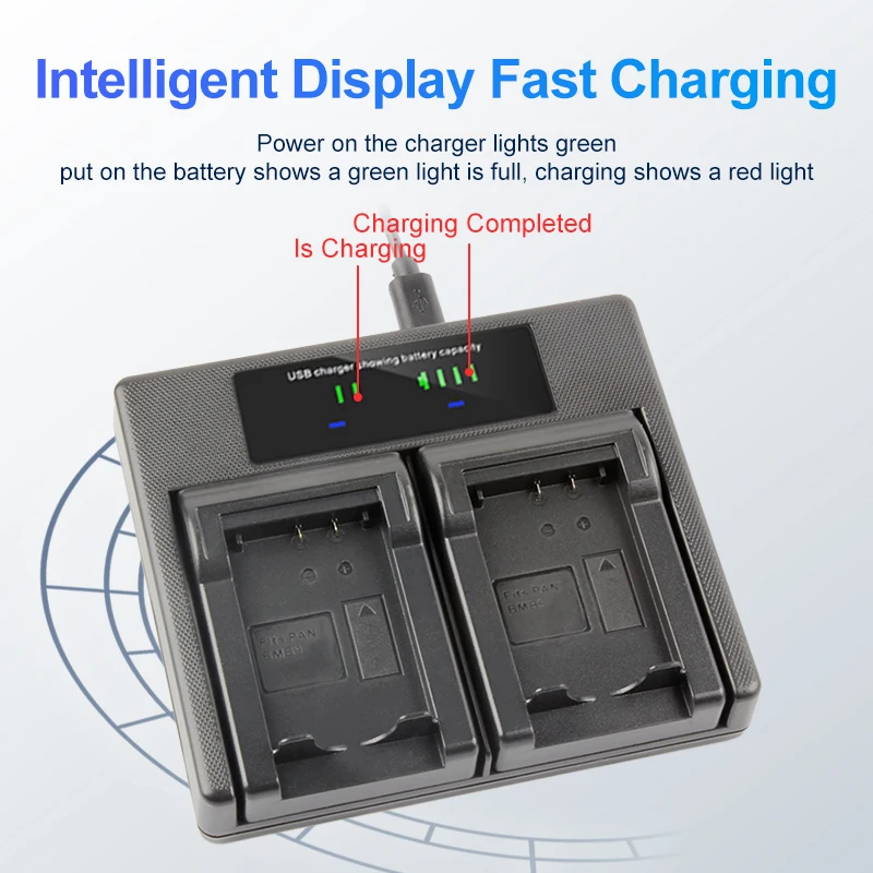 3x Battery-Batterie DMW-BMB9E DMW-BMB9 avec chargeur USB intégré pour Panasonic DMW BMB9 Lumix