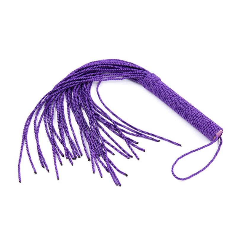 50cm Nylon Binding Handle Nylon Tassels Horse Whip Riding Crop Flogger Paddle Slapper Horse Training Dressage Whips 3