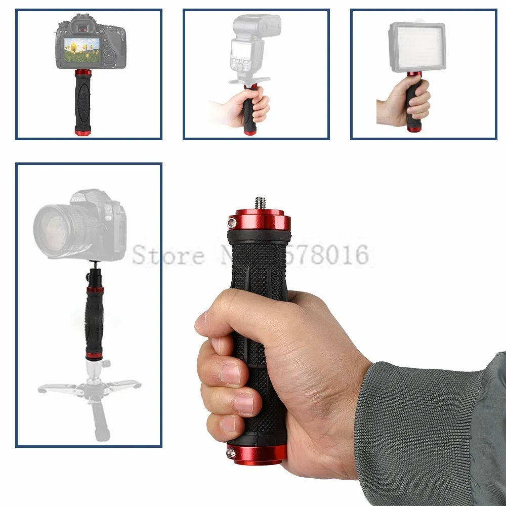 1/4 Screw Camera Handle Grip with 1/4 For gopro 3+ 4 SLR DV Camera Stabilizer Phone Photography Holder Stand Handheld Tripod
