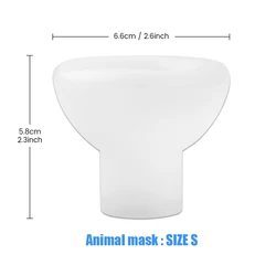 Veterinary Aerosol Chamber for Pet Asthma Relief - Inhaler Spacer with Mask Accessories for Cats & Dogs (S Mask Only)