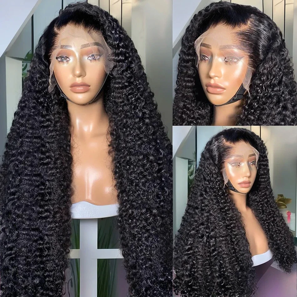13x6 Deep Wave HD Lace Frontal Human Hair Wig 200 Density 5x5 Lace Closure Glueless Wig 30 40 Inch 13x4 Curly Lace Front Wig