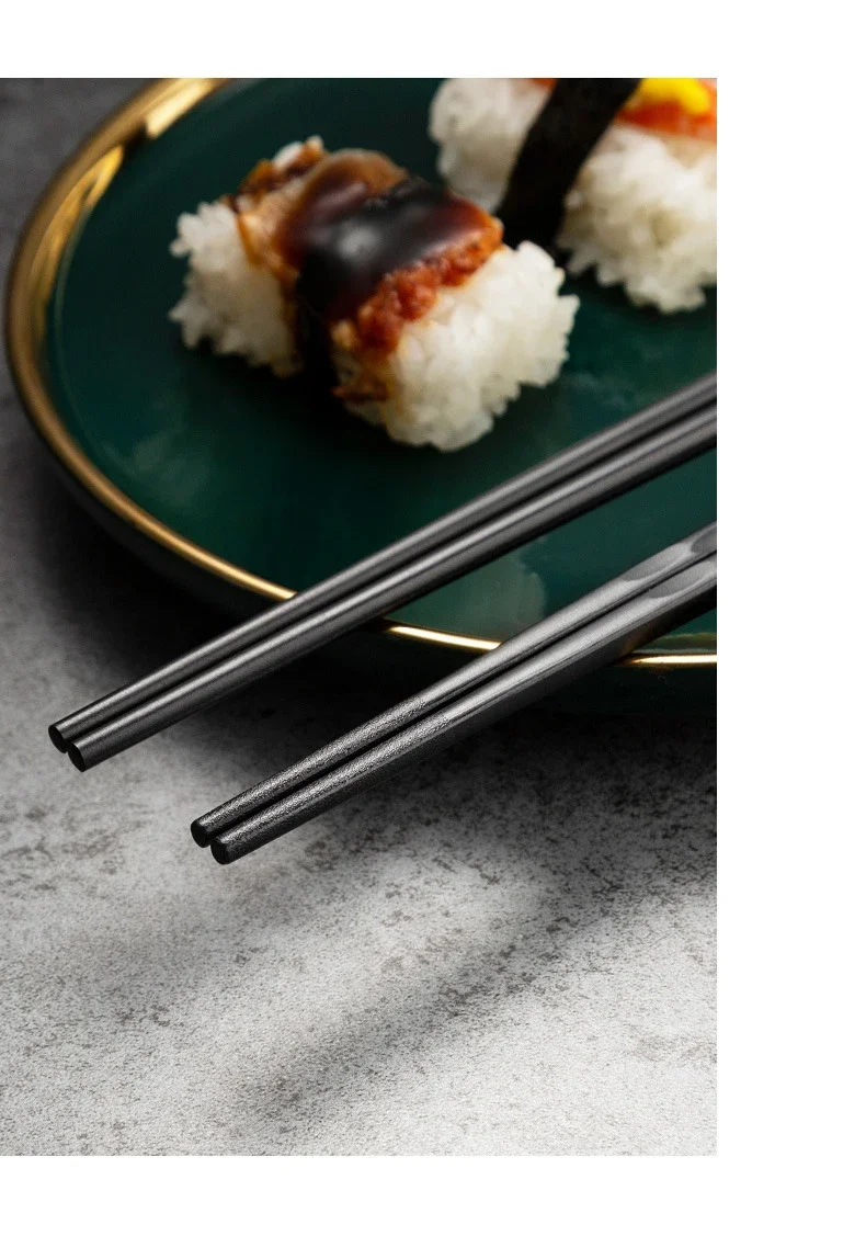 5 Paar hochwertige japanische rutschfeste Essstäbchen, koreanische Essstäbchen für Zuhause, Hotel, Restaurant, tragbar, gesunde Essstäbchen für Sushi – Detail 8