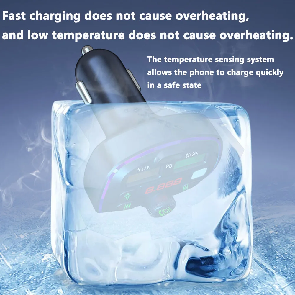 Fast Car Charger Adaptor with Retractable Cords and QC Adapter