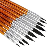 Professional Watercolor Paint Brushes Set of 10pcs Premium Round Pointed Tip Nylon Hair Artist Brushes for Acrylic, Watercolor 1