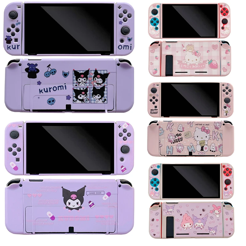 Cute Cartoon Kuromi Nintendo Switch Oled Case Soft Shell Protective