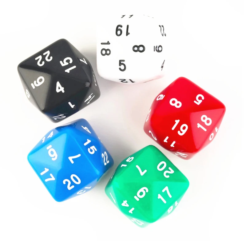 1pcs D24 Side Dice For Game Polyhedral 24 Face Multi Sided Acrylic Dice for Board game 10pcs 20 sided polyhedral acrylic table game dice d20 dice for math dice games