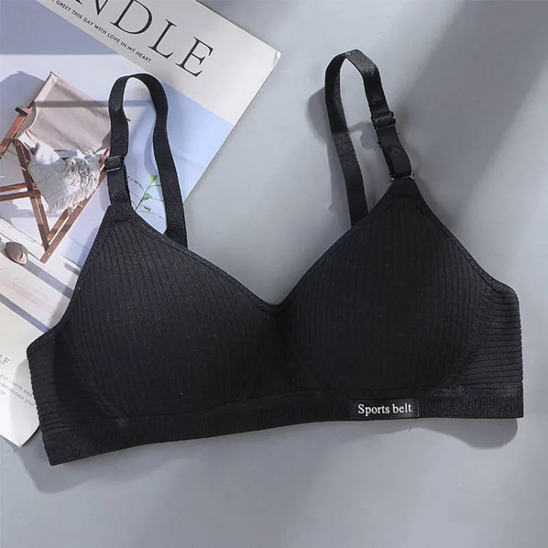 3pcs Women Thin Wireless Bra Girl Seamless Push Up Bra Student Comfort V-Shaped Underwear Adolescent Breathable Comfort Lingerie 5