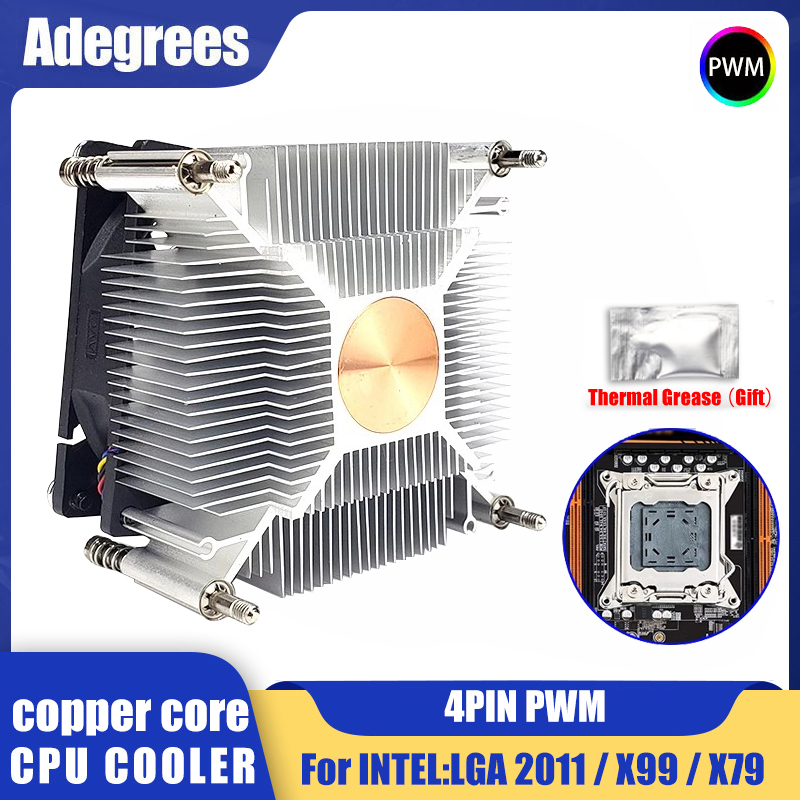 80MM CPU Air Cooler 4PIN PWM Cooling PC Radiator Fan for Intel 2011 X79 X99 CPU Fan Ventilador