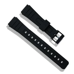 Versatile Silicone Rubber Watch Bands for Sports Wristwatches - Multiple Sizes Available (Black black)