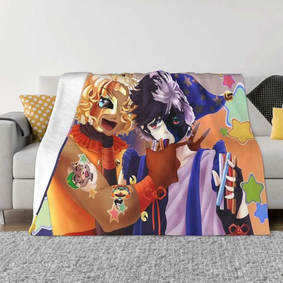 Sundrop E Moondrop Fnaf Security Viola Una Coperta In Micro Pile Ultra-Morbida