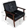 Medieval Wooden Armrest Sofa and Chair Set - Classic Style, Sturdy Structure, Easy to Assemble, Suitable for Office Sets 6