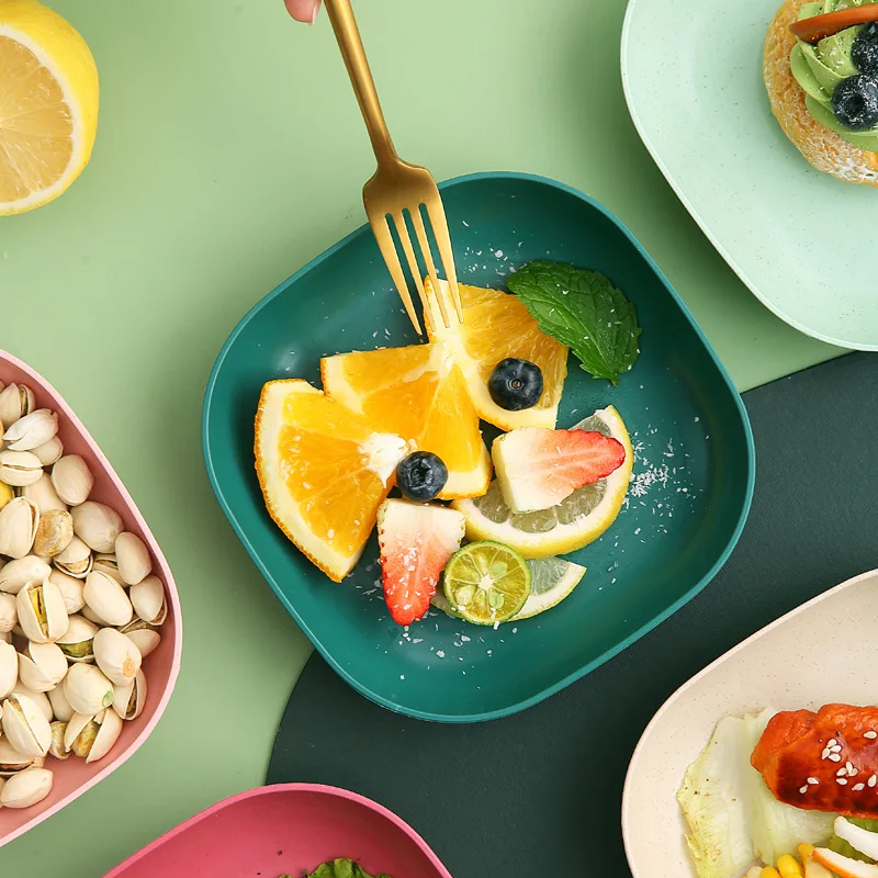 0138High Quality Spit Bone Dish Household Small Dish Salted Vegetable Plastic Snack Cake Dining Table Garbage Fruit Plate