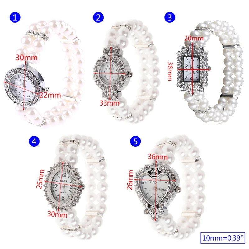 Fashion Women Watch Clock Casual Wristwatches Pearl Beaded Bracelet Watches Strap Quartz Wrist Watch Horloges Jewelry Gift women watches