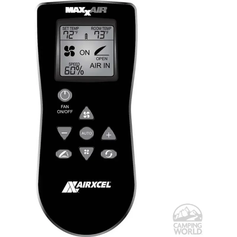 MAXXAIR Maxxfan Deluxe Vent, Fan and Vent Cover All in One - Powerful 10 Speed Reversible Fan,Built-in Rain Cover,Remote Control 5