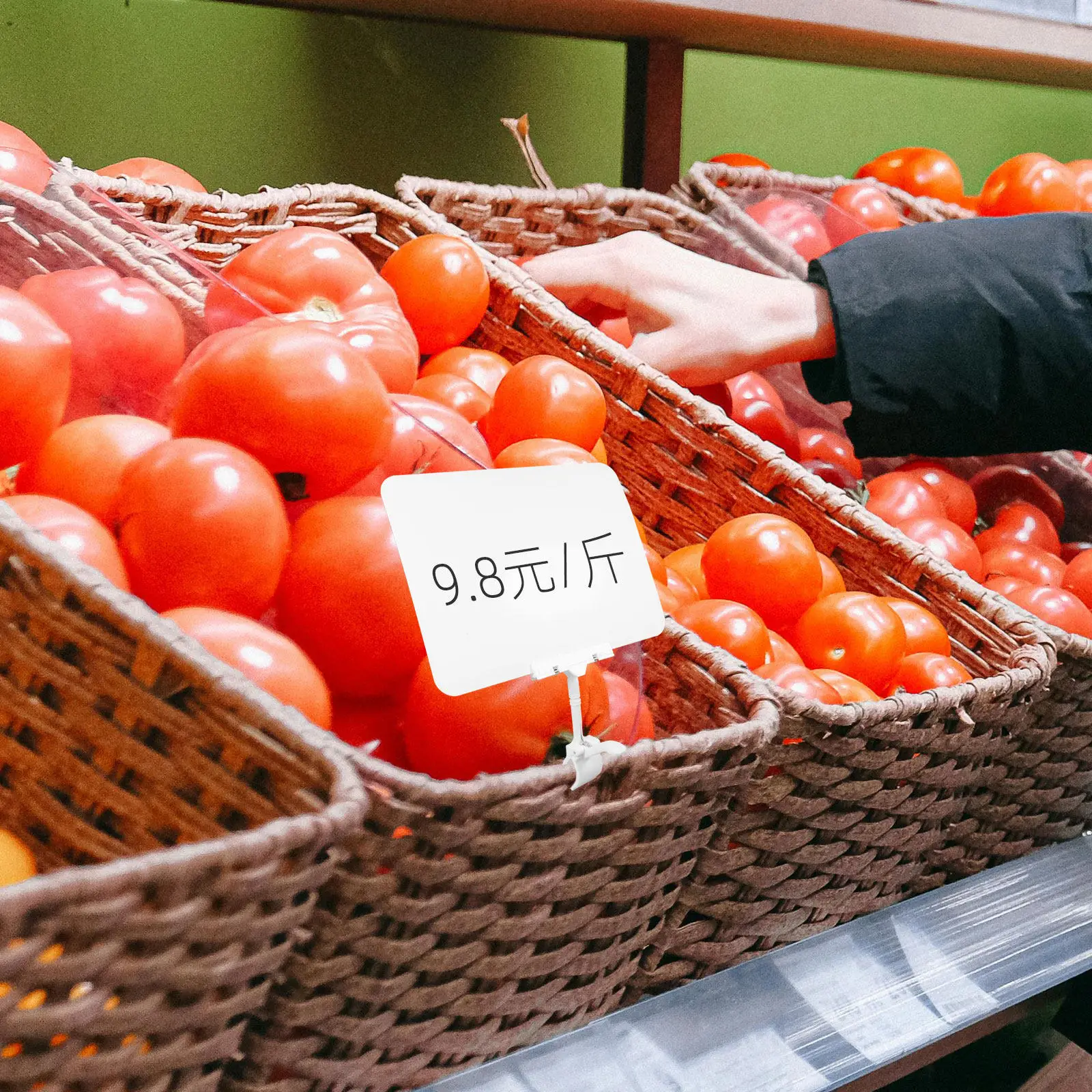 슈퍼마켓 가격표 홀더 지울 수 있는 선반 클립 사인 스탠드 소매점용 A4 흰색 디스플레이 보드 가격 라벨 랙