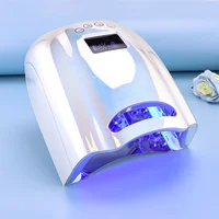 128W Cordless UV Nail Lamp 45 LEDs Professional Nail Dryer Fast Dry Wireless for Curing All Gel Nail Polish Manicure Polish 1