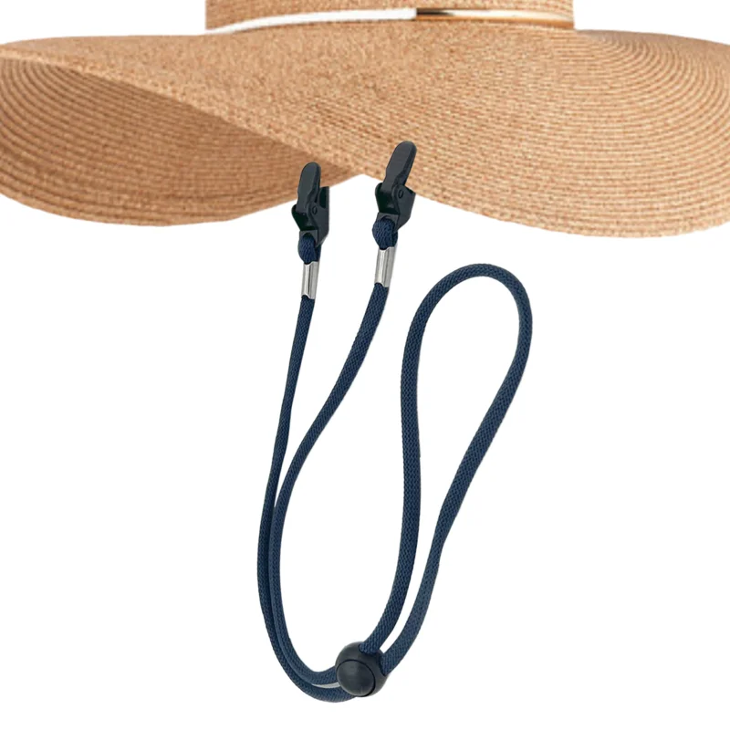 

Ремешок для подбородка шапки, легкий регулируемый шнур для подбородка, из полиэстера, длиной 80 см, с двухслойной пряжкой, для скалолазания