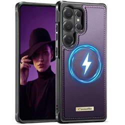 Magnetic Slim Protective Phone Case - Strong Magnetic Grip and Sleek Design - Galaxy S22 Ultra (Purple)