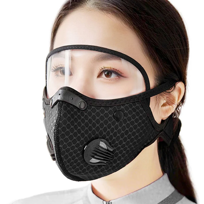 【YY28】Fahrrad-Gesichtsmaske mit Filter, Schutzbrille, Staubmaske, Sport, waschbar, wiederverwendbare Gesichtsmaske für Männer, Bandana, Aktivkohlefilter – Detail 13